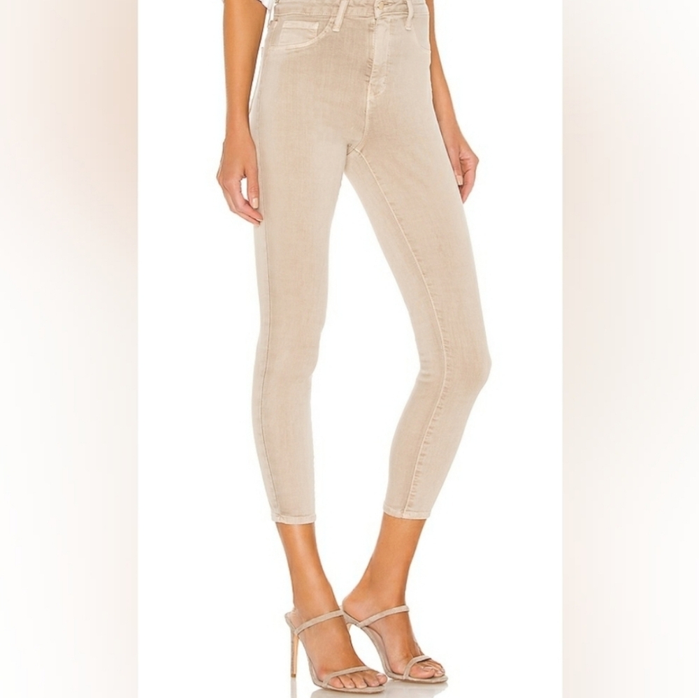 L'Agence X Revolve Margot High Rise Skinny Jeans Biscuit Wash Size 29